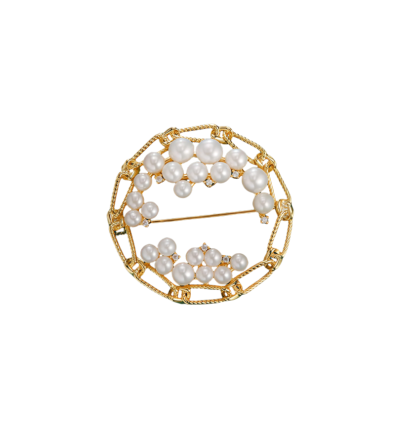 Royal Pearl Cameo Brooch