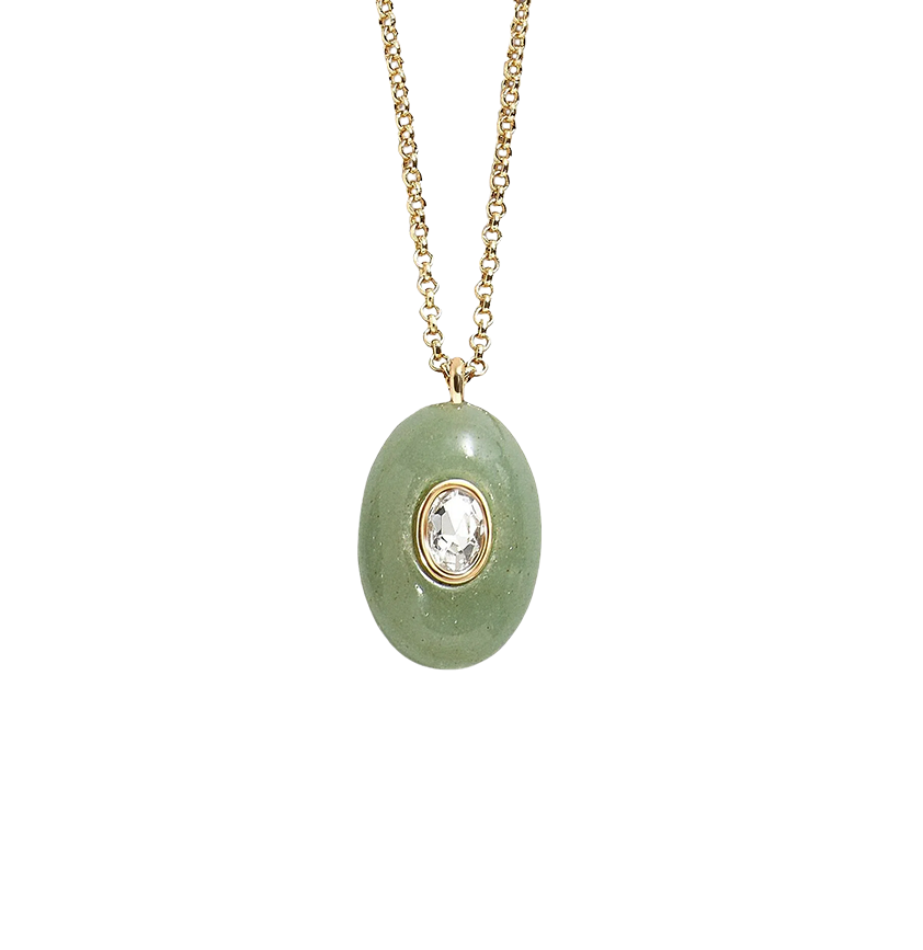 Multicolor Natural Stone and Zircon Pendant