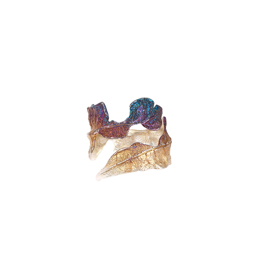 Silver Entwined Withered Leaves Ring - BYRDSTRÖM JEWELRY