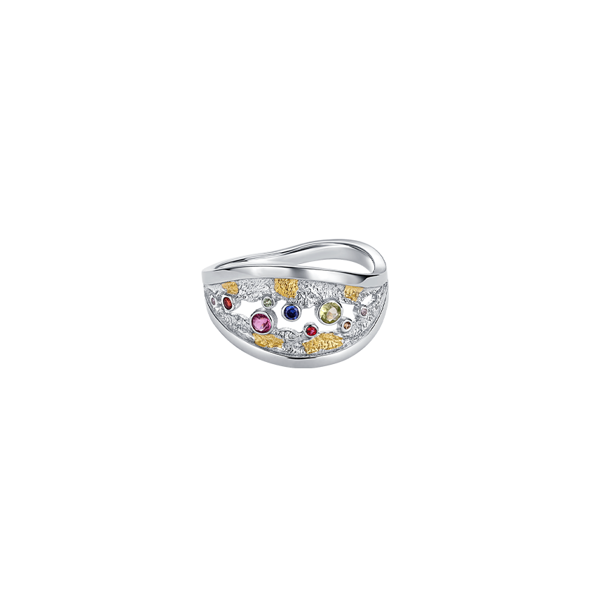 Silver and 24K Gold Gemstone Ring - BYRDSTRÖM JEWELRY