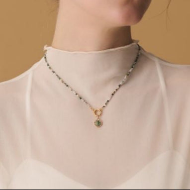 Water Grass Agate Necklace