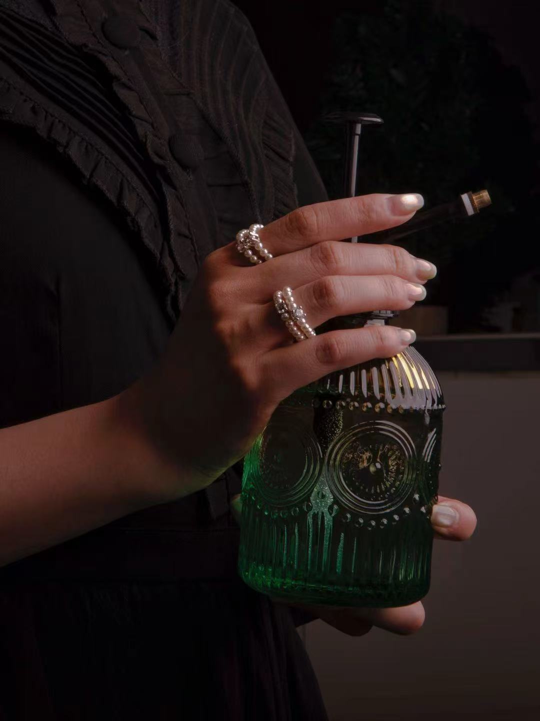 Vintage Pearl and Zircon Ring