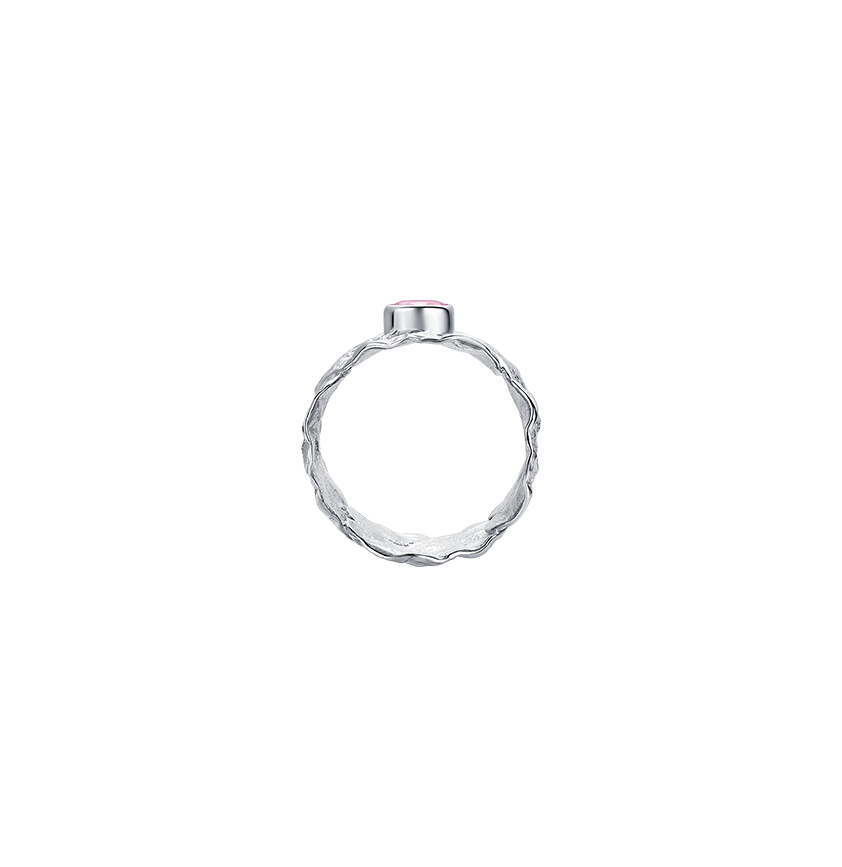 Pink Sapphire Silver Liberty Elm Ring - BYRDSTRÖM JEWELRY