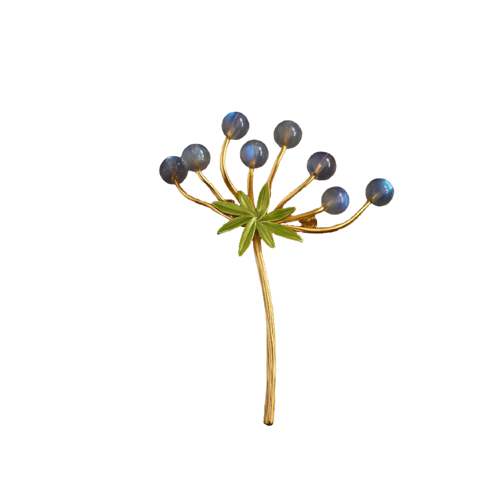 Glimmering Dandelion Brooch