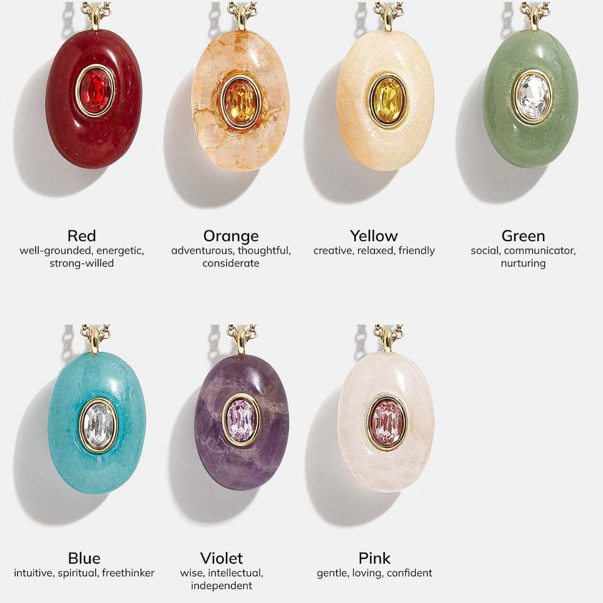 Multicolor Natural Stone and Zircon Pendant