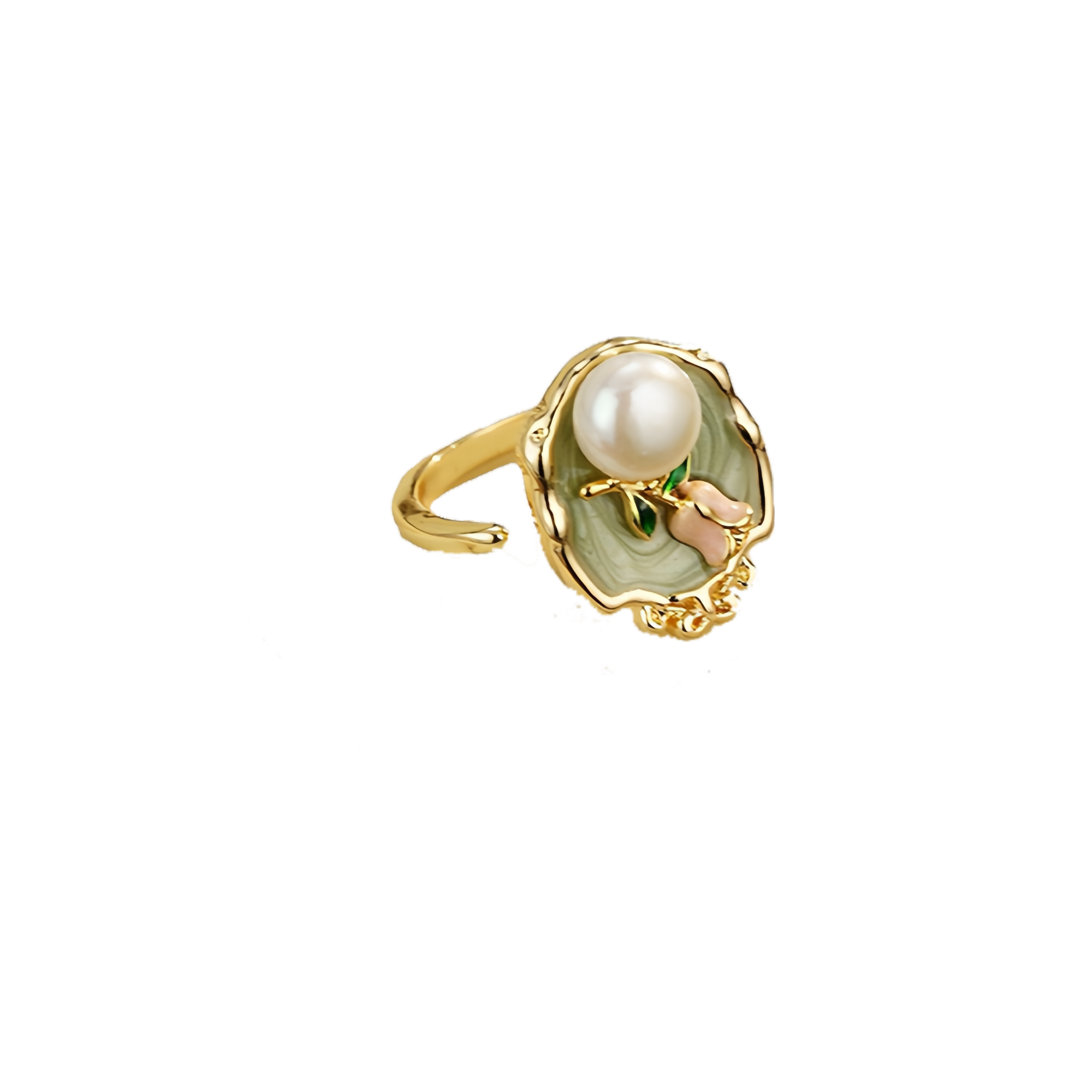French Vintage Pearl Flower Ring