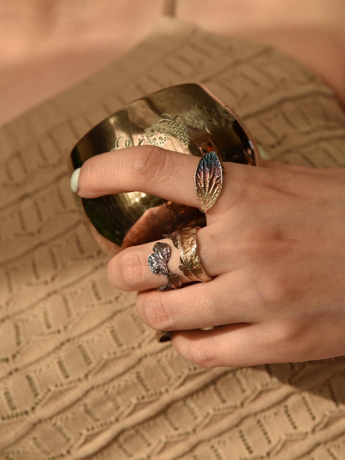 Silver Entwined Withered Leaves Ring - BYRDSTRÖM JEWELRY