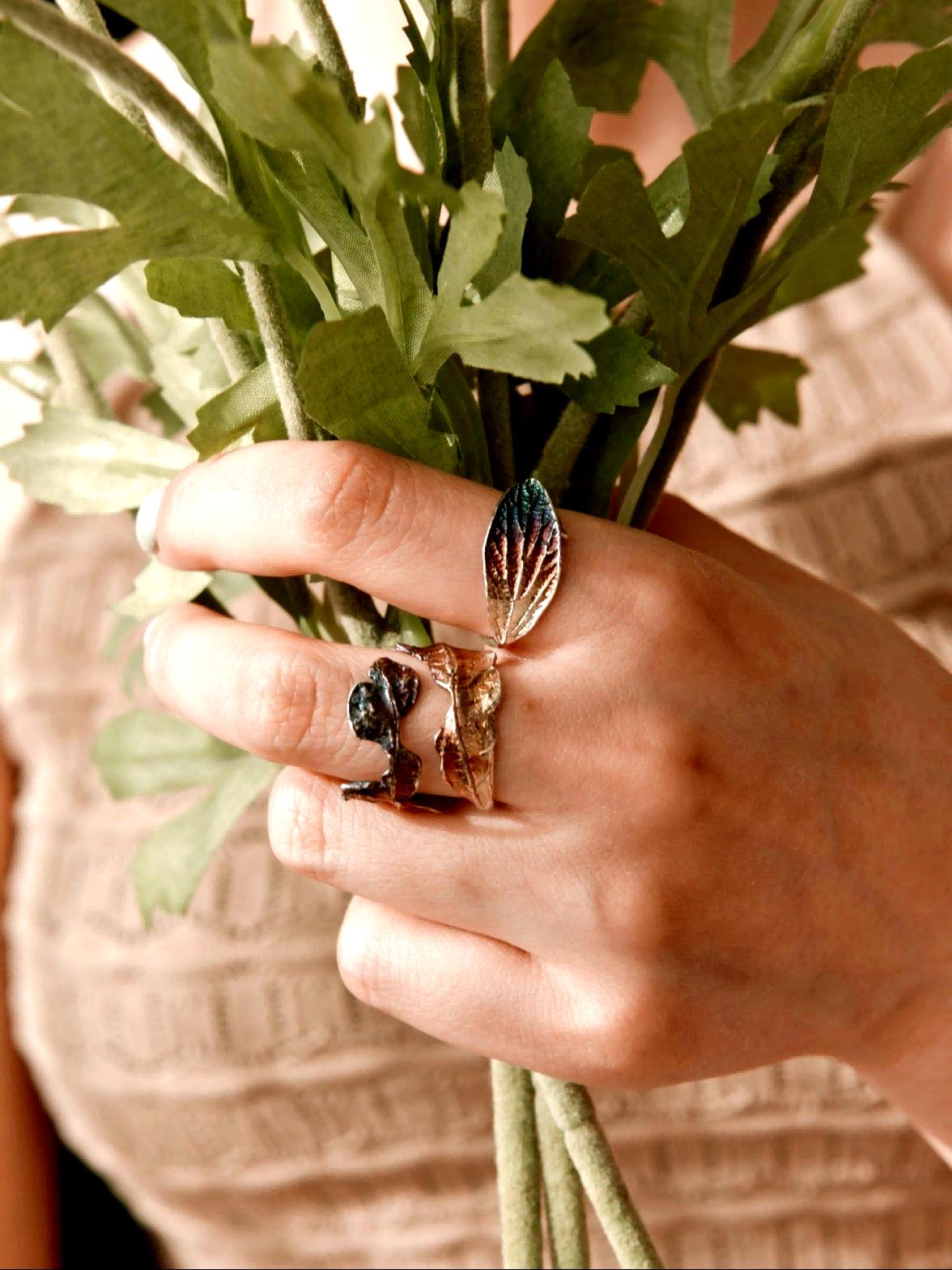 Silver Viburnum Enchantment Leaves Ring - BYRDSTRÖM JEWELRY