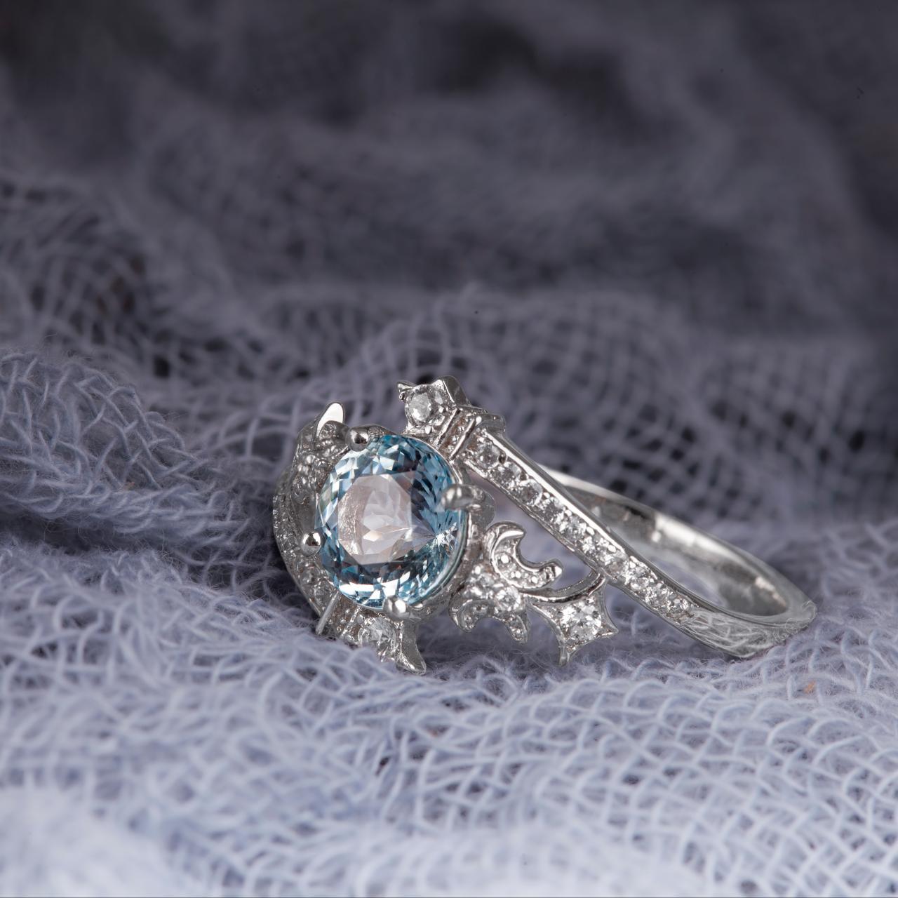 Topaz Zircon Silver Ring - BYRDSTRÖM JEWELRY