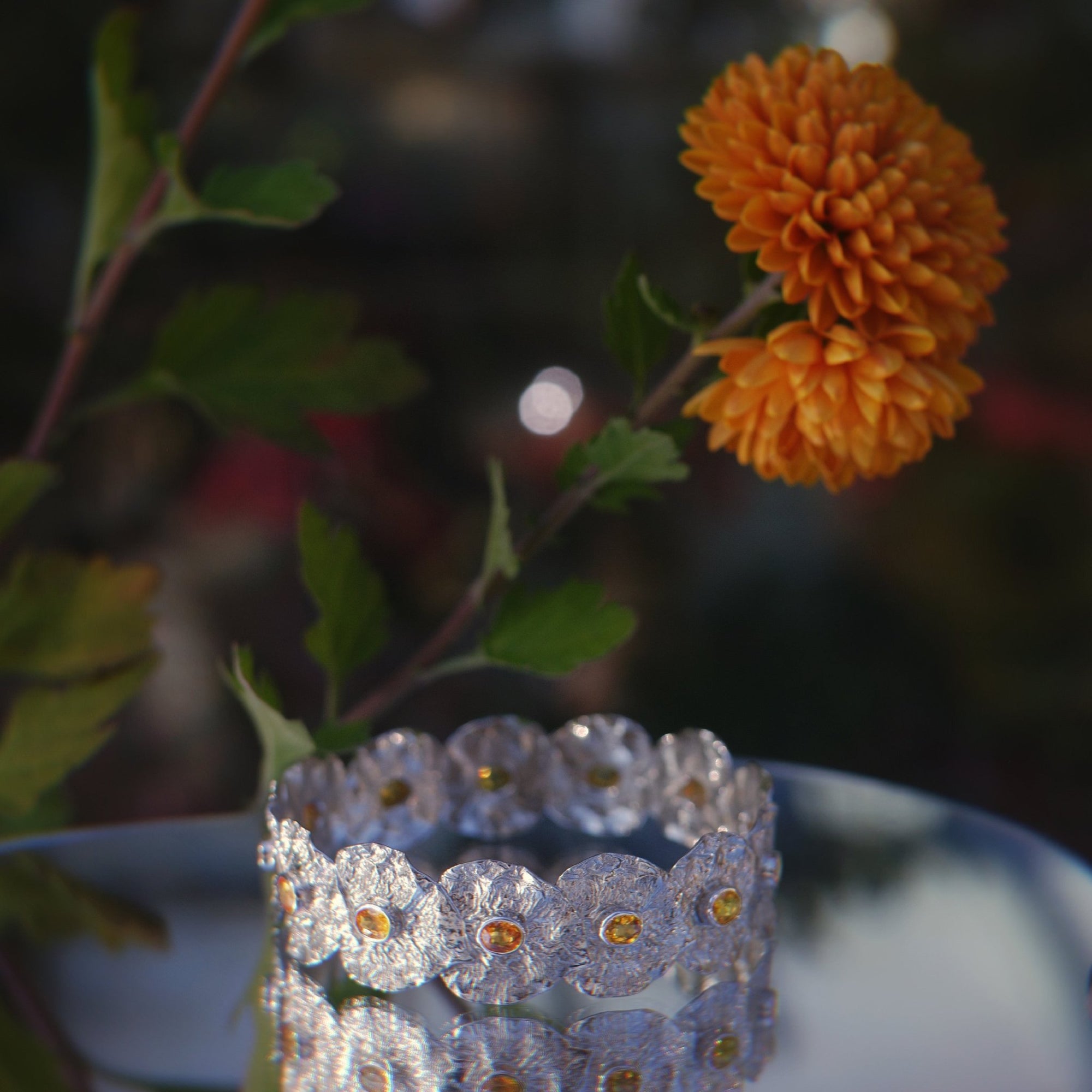 Yellow Sapphire Silver Liberty Elm Bracelet - BYRDSTRÖM JEWELRY