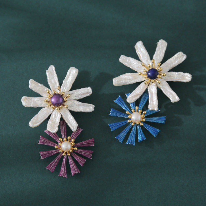 Baroque Pearl Daisy Brooch
