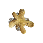 Silver Irregular Pearl Flower Brooch Pendant
