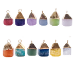 12 Zodiac Natural Gemstone Square Pendant(3 type)