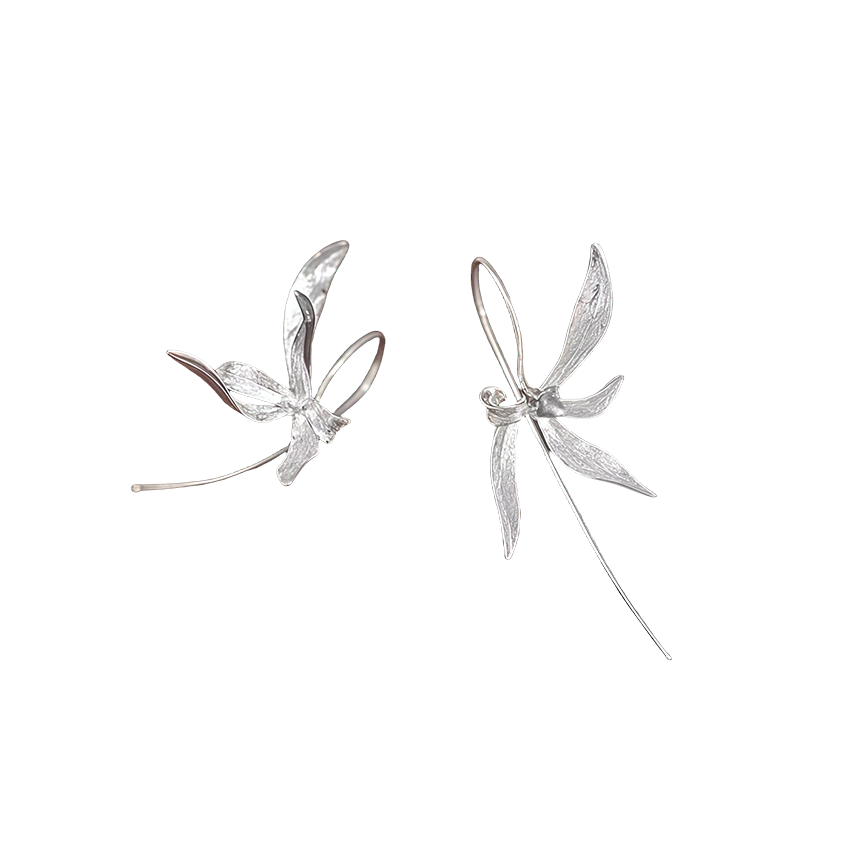 Vintage Handcrafted Orchid Earrings