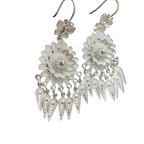 Handcrafted Sunflower Silver Earrings