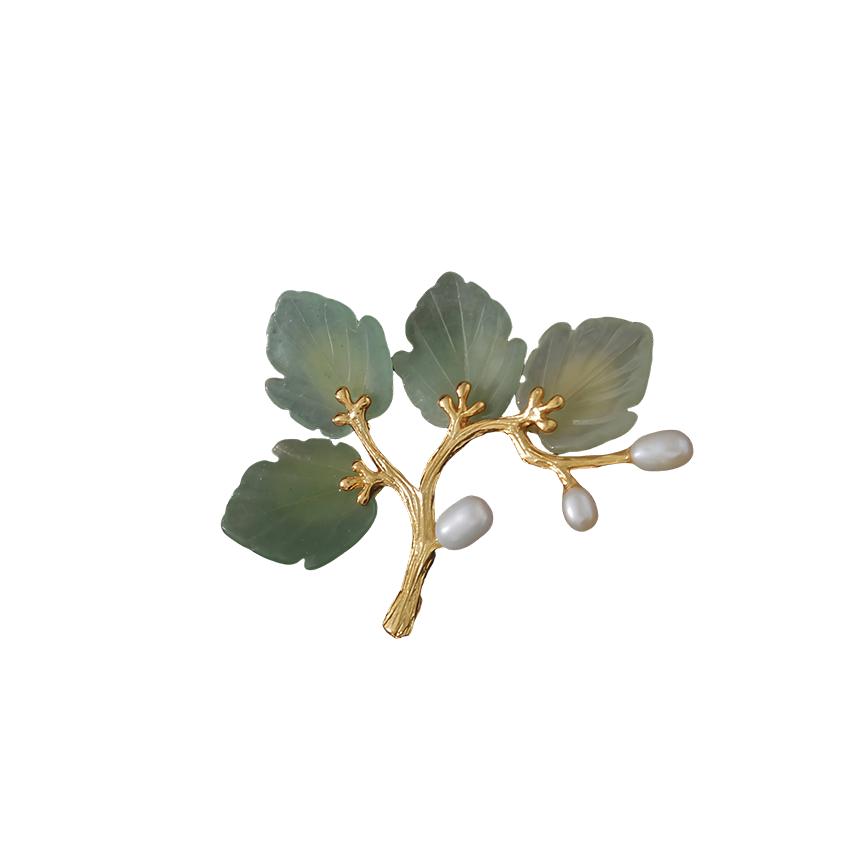 Aventurine Branch Brooch 