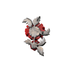 Vermilion Blossom Brooch