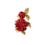 Vermilion Blossom Brooch