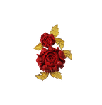 Vermilion Blossom Brooch