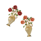 Sea Bamboo Coral Vase Brooch