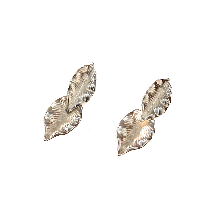 Stacked Leaf Earrings