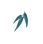 Silver Bamboo Shadow Blue Brooch