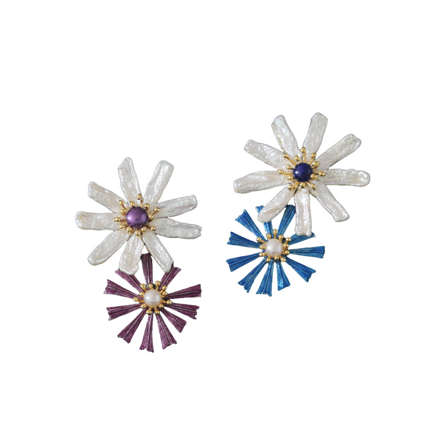 Baroque Pearl Daisy Brooch