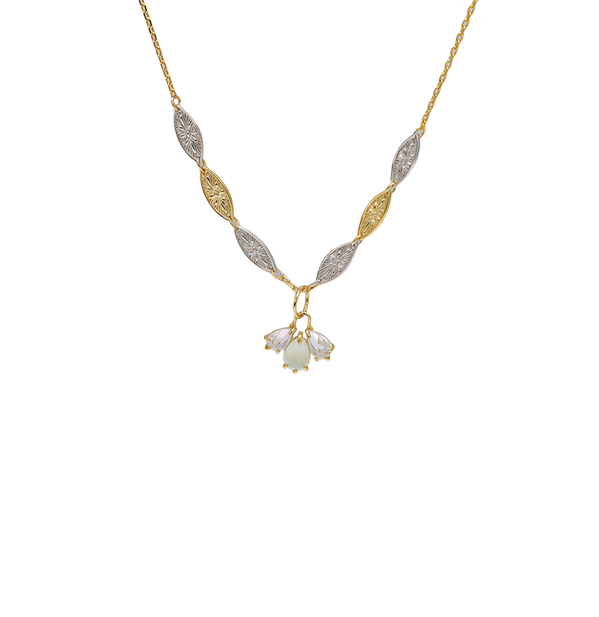 Silver Grape Stone Crystal Necklace