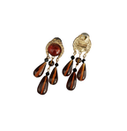 Caramel Vintage Royal Stud Earrings