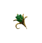 Retro Green Lily of the Valley Brooch
