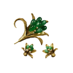 Retro Green Lily of the Valley Earrings