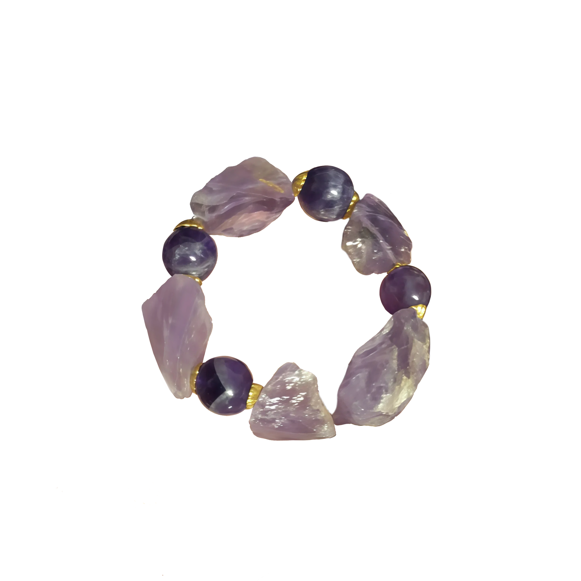 Natural Amethyst Raw Crystal Bracelet