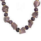 Natural Amethyst Crystal Raw Stone Necklace