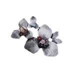 Electroplated Copper Natural Stone Flower Brooch