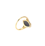 Vintage Marquette Labradorite 14K Gold-Plated Sterling Silver Ring