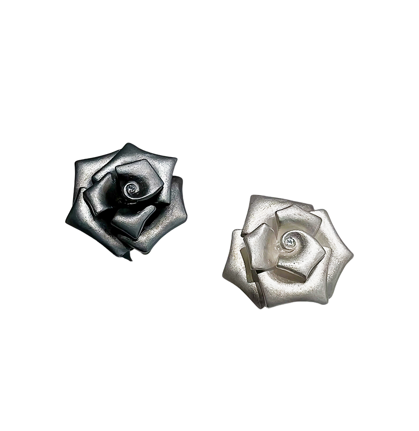 Vintage Rose Stud Earrings