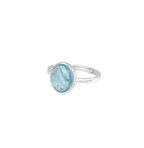 Minimalist Aquamarine Sterling Silver Ring