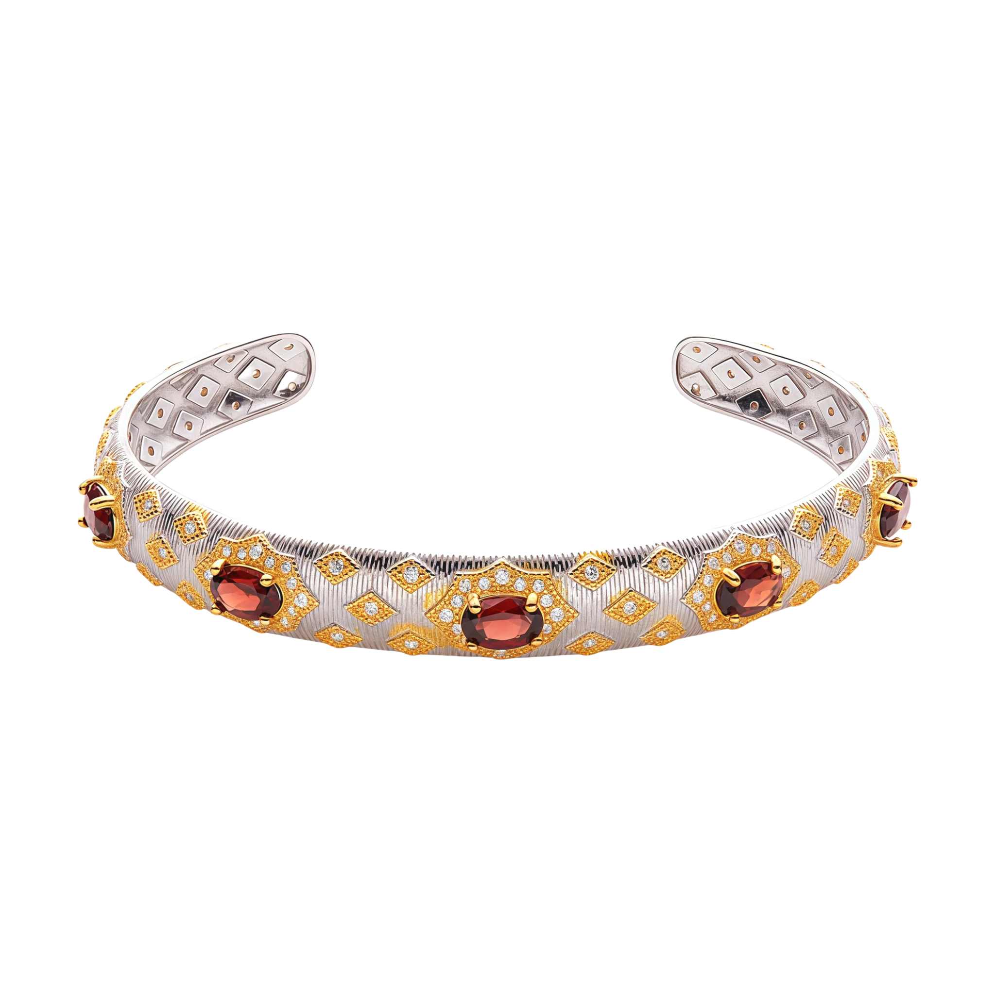 Silver Vintage Garnet Bracelet
