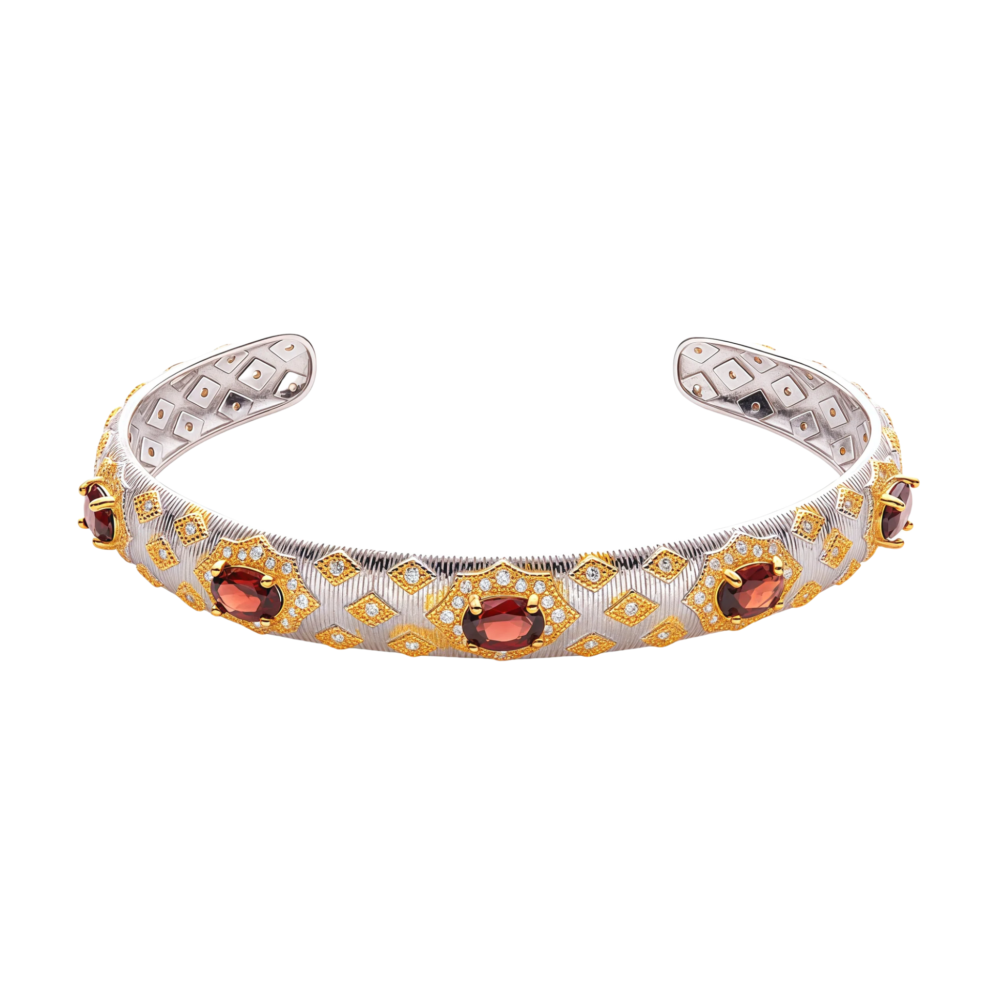 Silver Vintage Garnet Bracelet