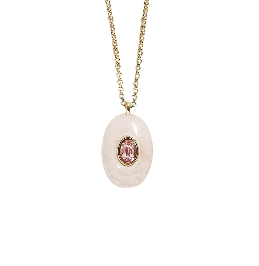 Multicolor Natural Stone and Zircon Pendant
