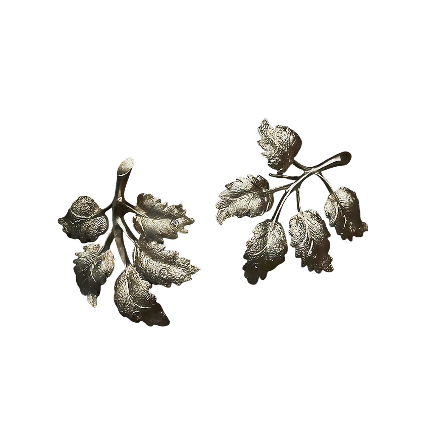 Vintage Leaves Stud Earrings