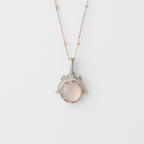Orange Moonlight &amp; White Shell Reversible Necklace
