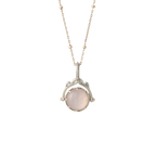 Orange Moonlight &amp; White Shell Reversible Necklace