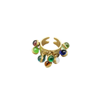 Vintage Glass Bead Cluster Ring