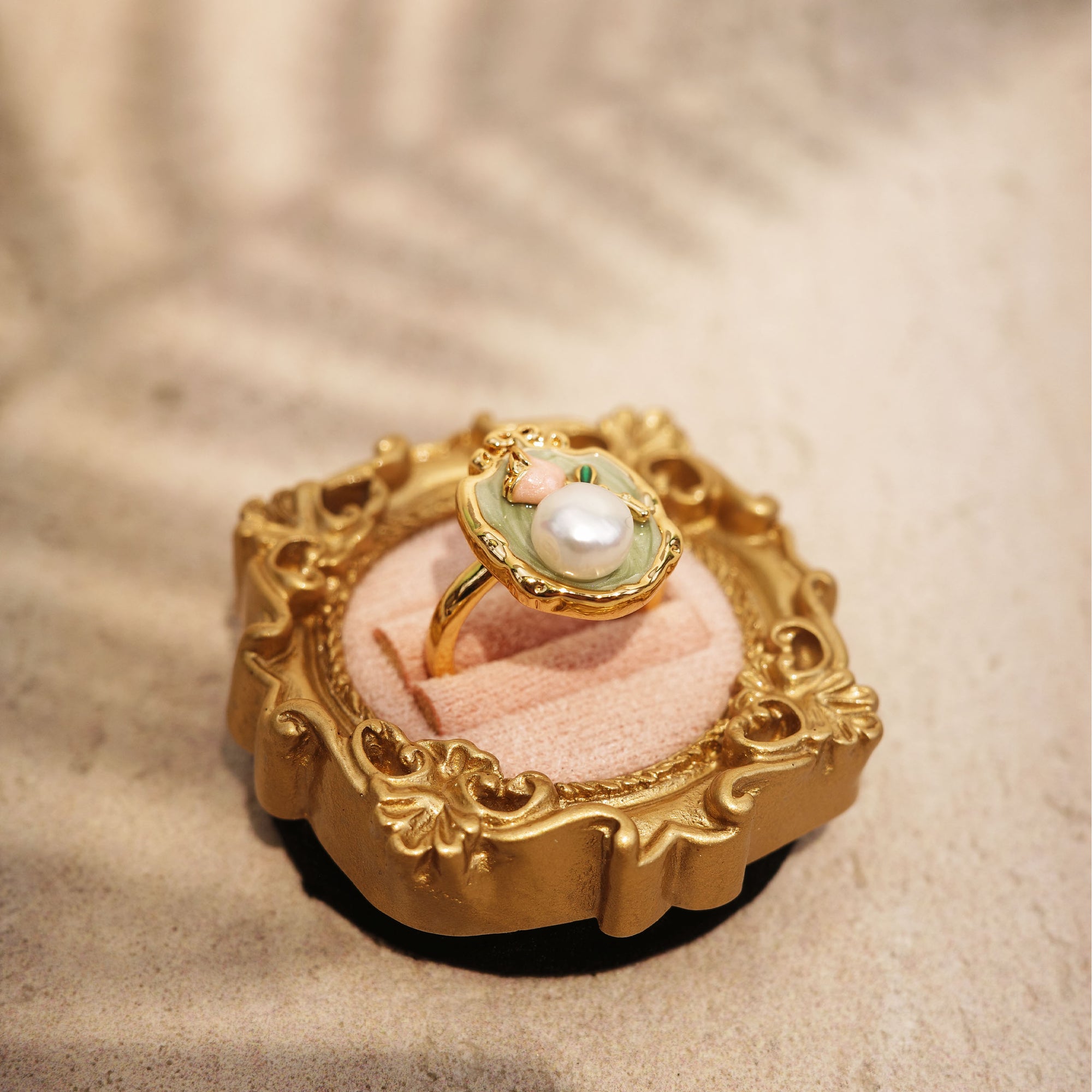 French Vintage Pearl Flower Ring