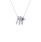 18K White Gold Diamond Sapphire Meteor Pendant - BYRDSTRÖM 