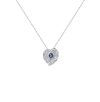 Sapphire  Elm Silver Pendant