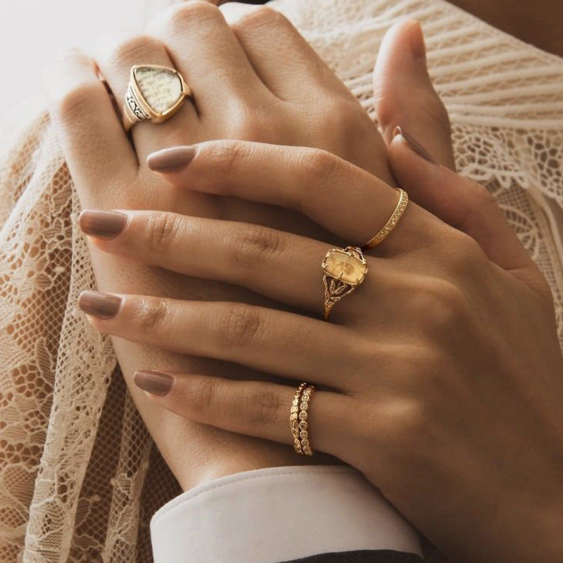 Transparent Rose Citrine Ring