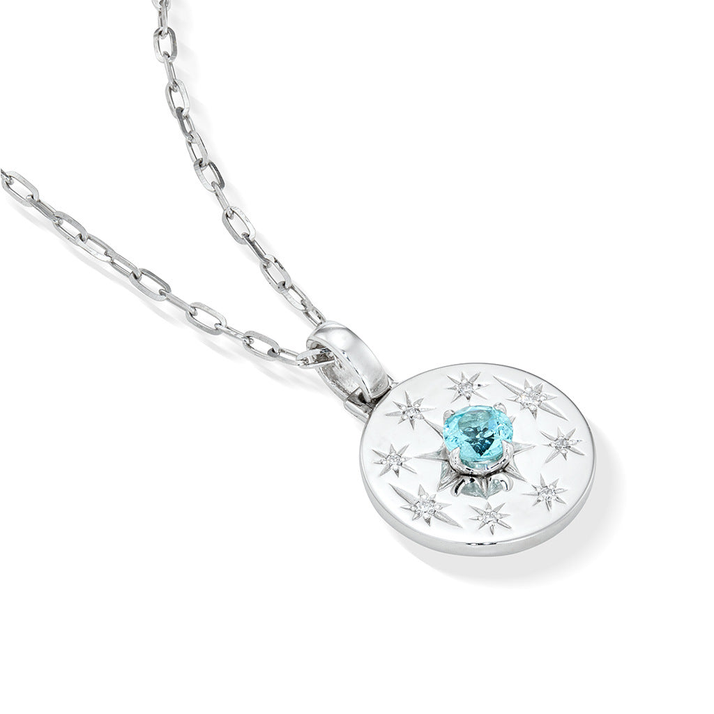 Hexagram-Enclosed Designer Apophyllite Sterling Silver Necklace