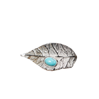 Artistic Leaf Natural Gemstone Open Ring